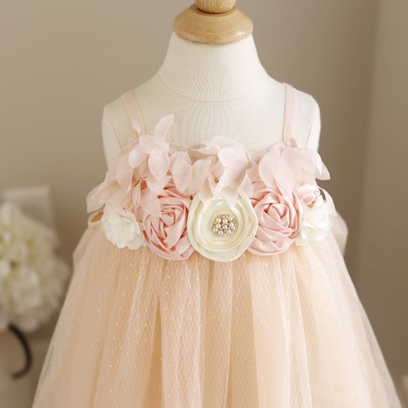 Tulle Party Dress With Adjustable Straps Matching Headband Spring Summer NWT - Picture 3 of 7